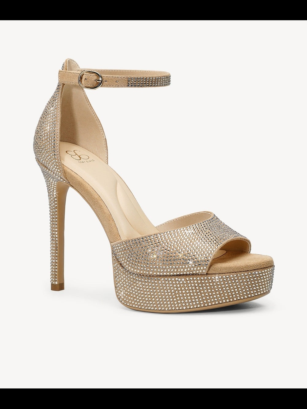 Cosy Island GlimmerRise Strapped Platform Heeled Sandal, Sz 8, NIB